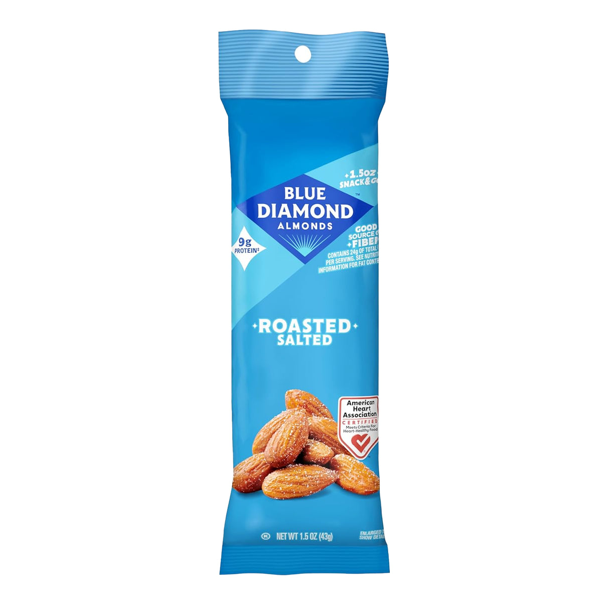 Blue Diamond Roasted Salted Almonds 1.5oz - 18ct