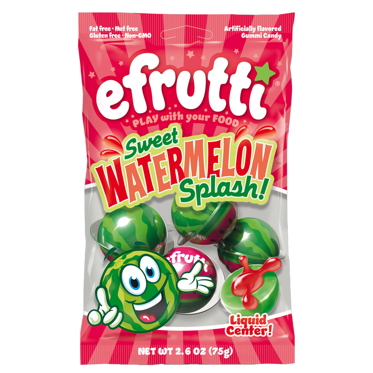 Efrutti Sweet Watermelon Splash Gummies 2.6oz - Peg