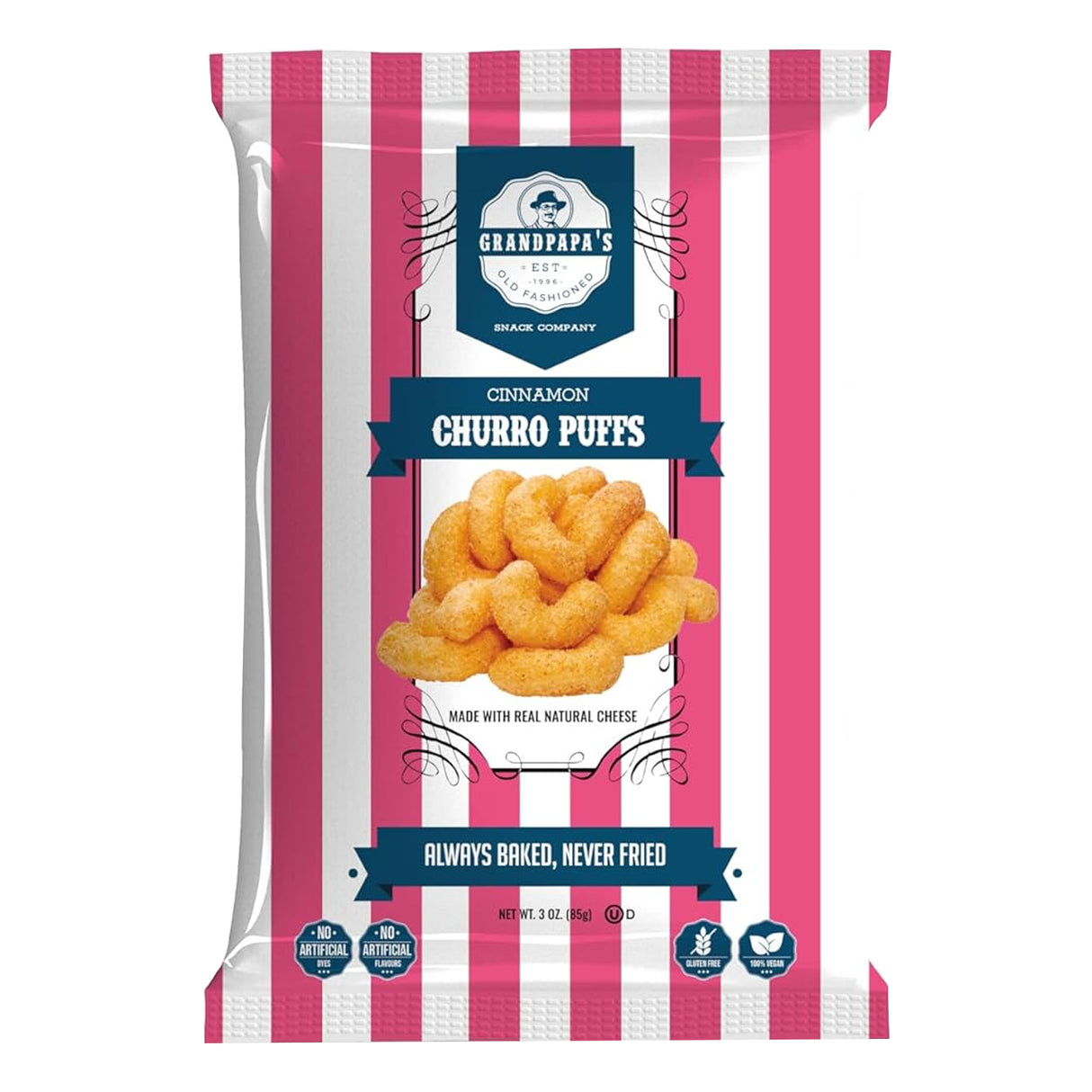 Grandpapa's Cinnamon Churro Puffs 3oz Single
