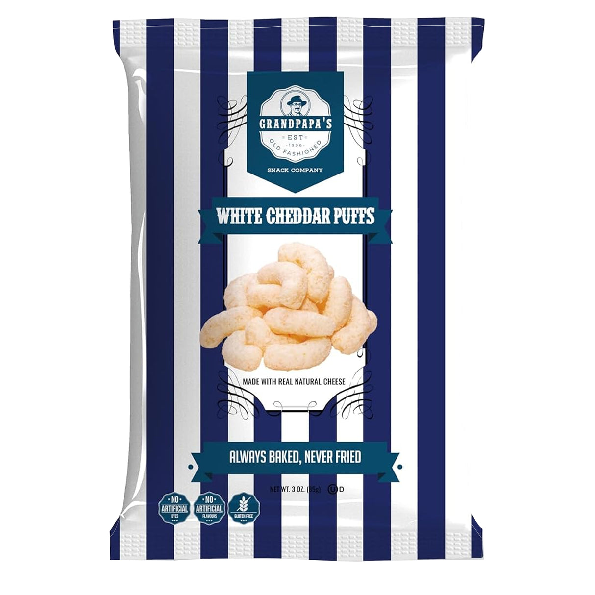 Grandpapa's White Cheddar Puffs 3oz Single