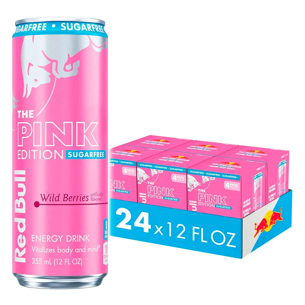 Red Bull Sugar Free Pink Edition Energy Drink 12oz - 24ct