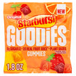 Starburst Goodies Gummies 1.8oz orange packaging with fruit illustrations