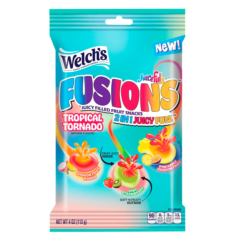 Welch's Fusions Tropical Tornado 4oz candy bag