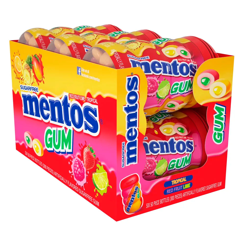 Mentos Red Fruit & Lime Gum - 6ct