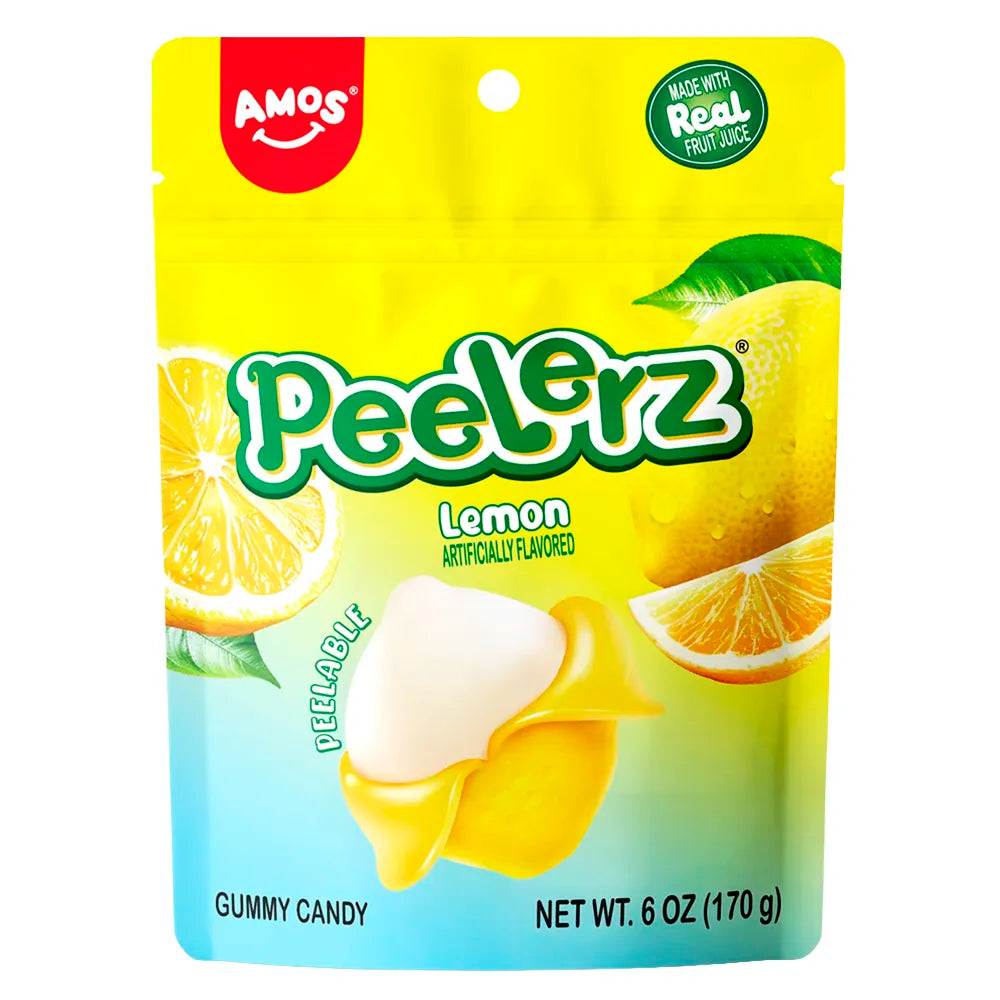 Amos Peelerz Lemon Gummy Candy 6oz