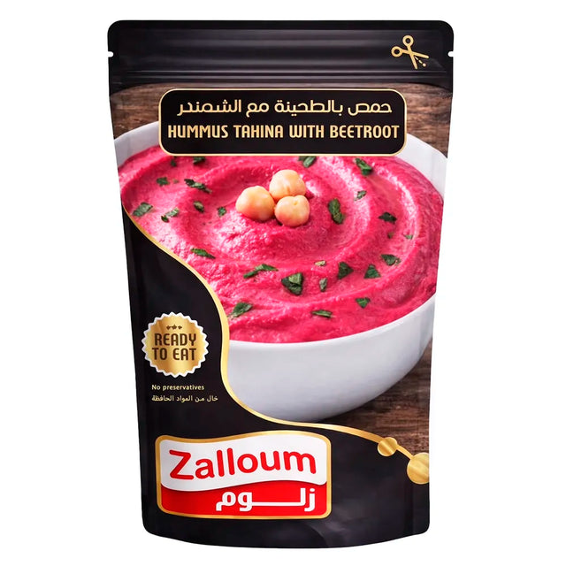 Zalloum Hummus Tahina with Beetroot snack pouch