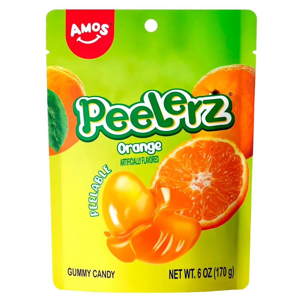 Amos Peelerz Orange Gummy Candy 6oz