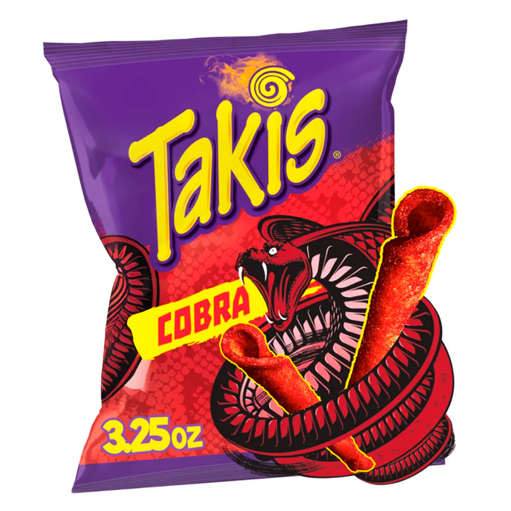 Takis Cobra snack bag 3.25oz for spicy snack foods