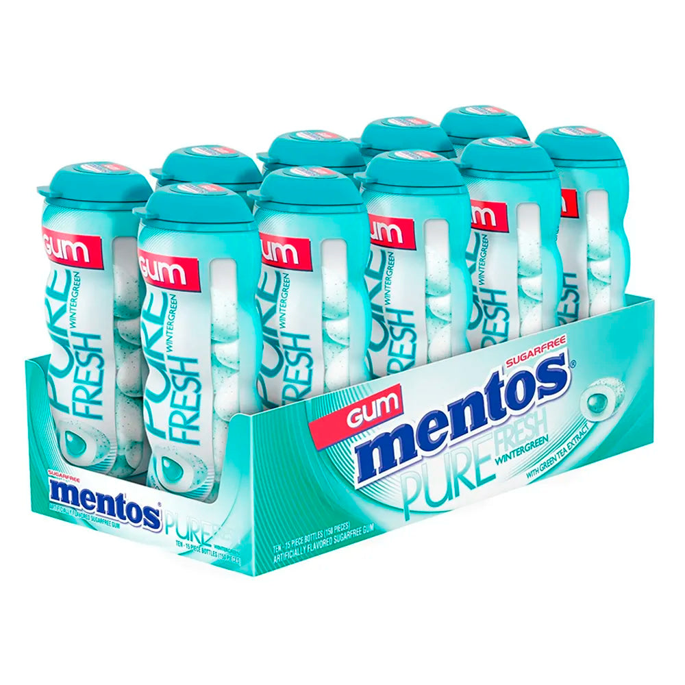 Mentos Fresh Wintergreen Gum - 10ct