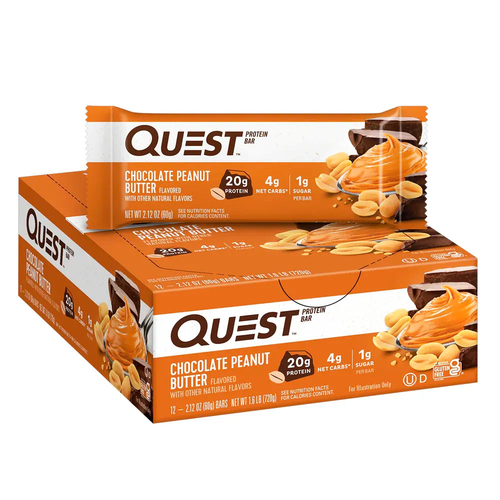 Quest Bar Chocolate Peanut Butter 2.12oz - 12ct
