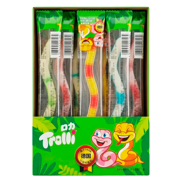 Trolli Exotic Mini Candy Snake 30 Pack in colorful packaging