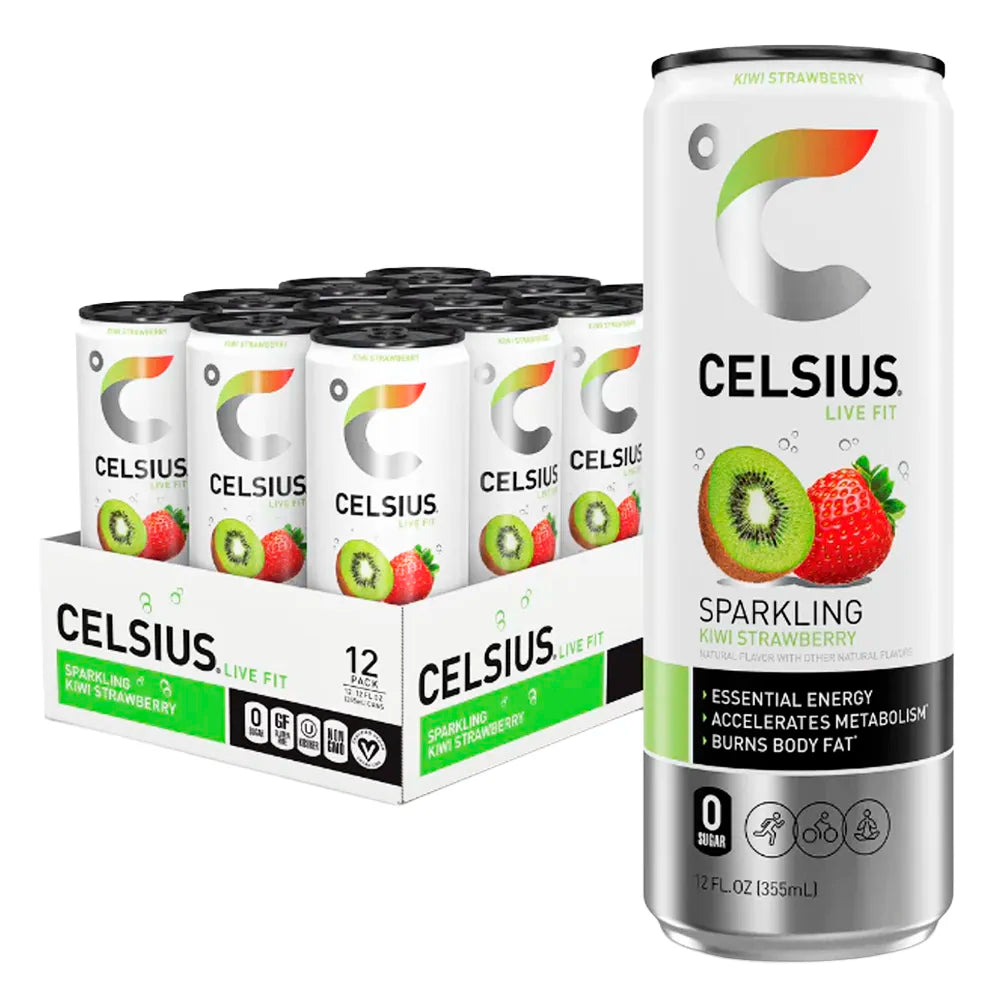 Celsius Kiwi Strawberry Sparkling 12oz - 12ct