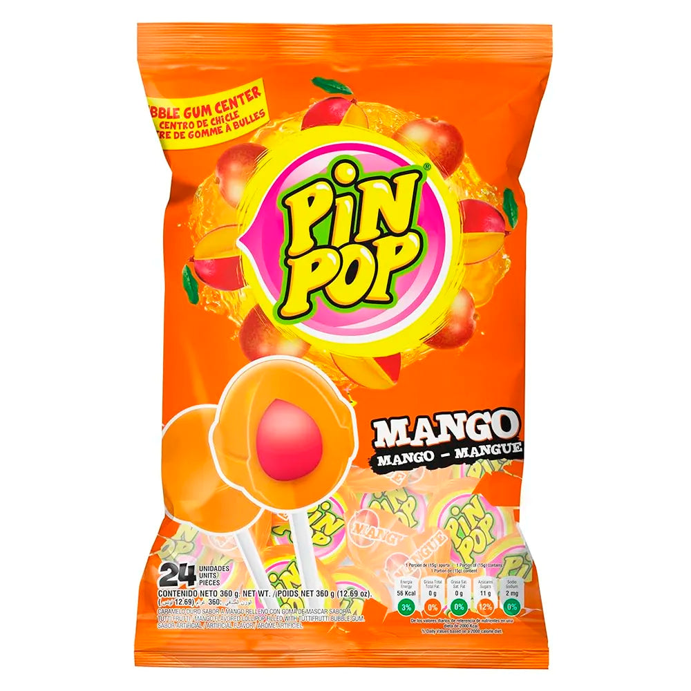 Aldor Pin Pop Mango 24pc 12.69oz