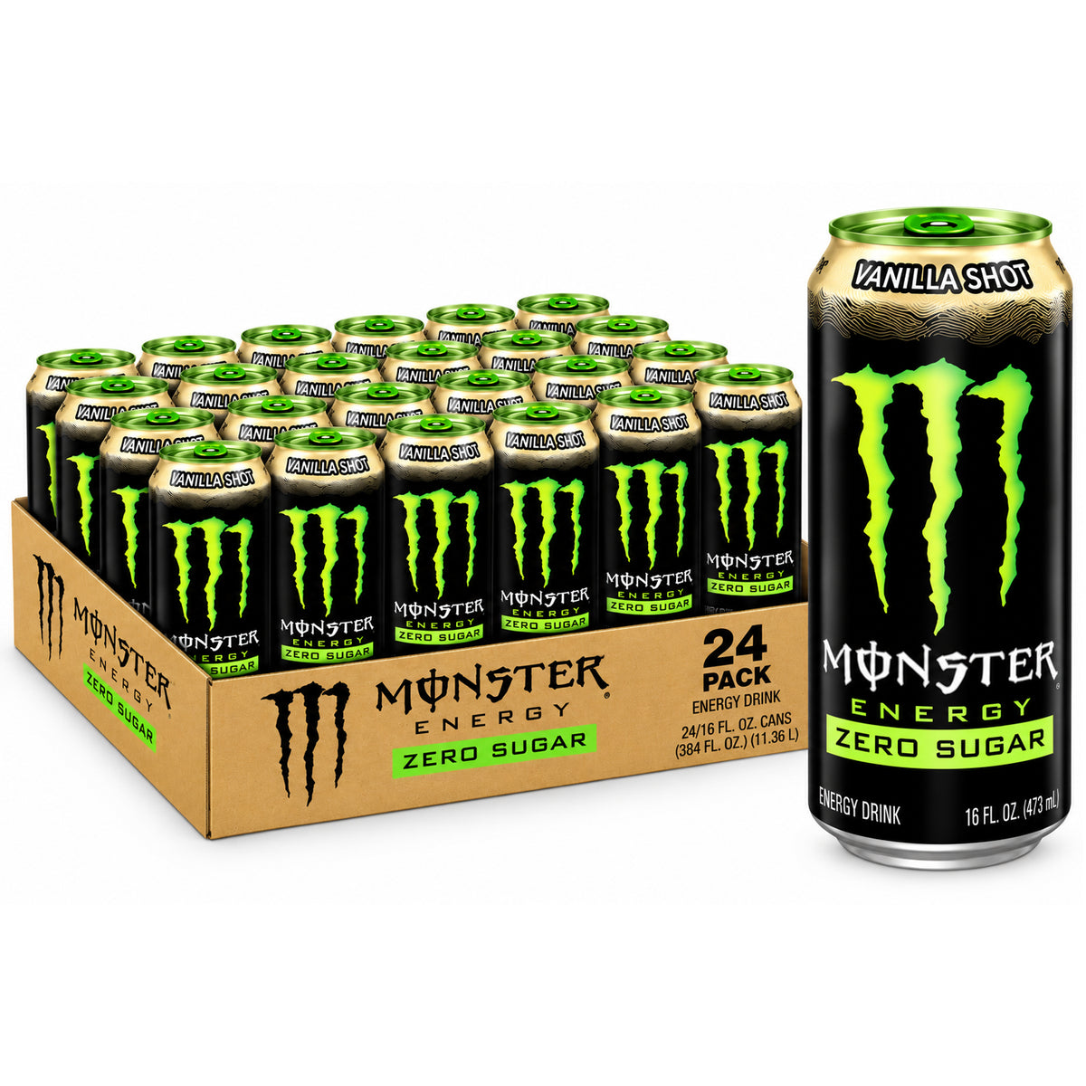 Monster Energy Zero Sugar Vanilla Shot 16oz - 24ct