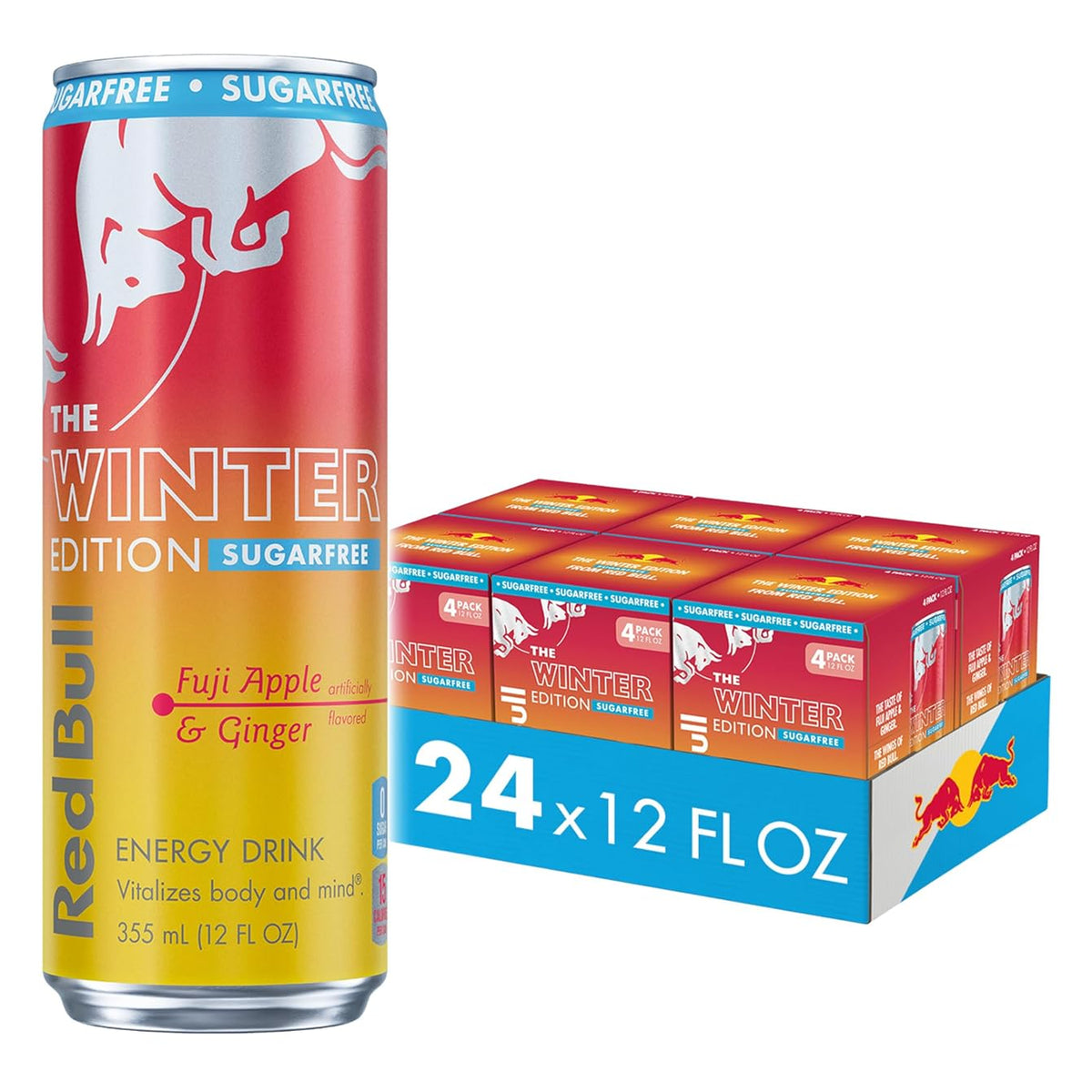 Red Bull Fuji Apple ginger Energy Drink 12oz - 24ct