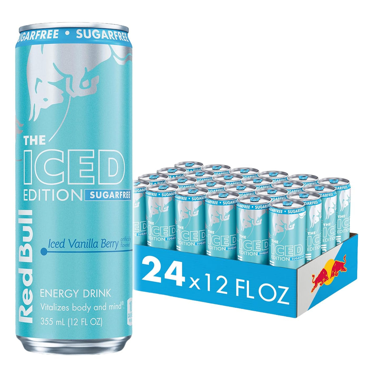 Red Bull Sugar Free Iced Vanilla Berry Energy Drink 12oz - 24ct