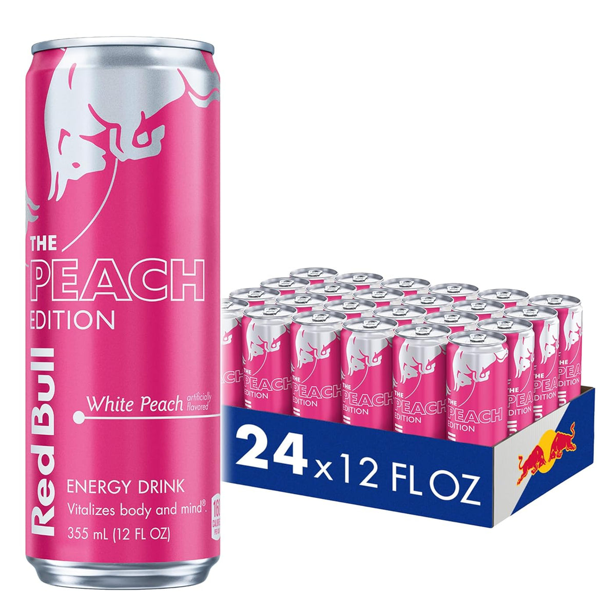 Red Bull White Peach Energy Drink 12oz - 24ct