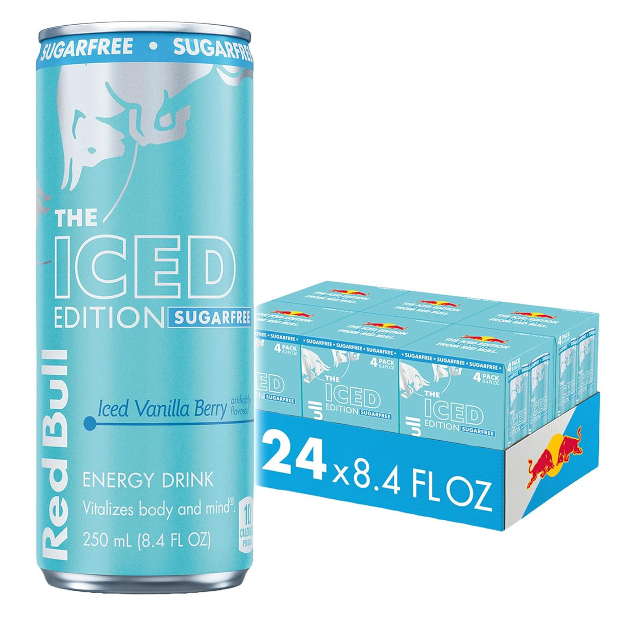 Red Bull Sugar Free Iced Vanilla Berry Energy Drink 8.40oz - 24ct