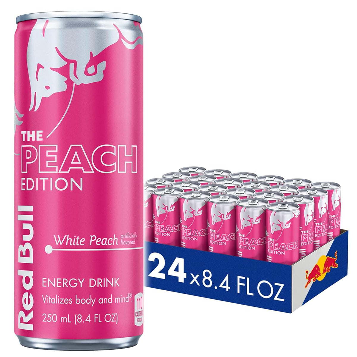 Red Bull White Peach Energy Drink 8.40oz - 24ct