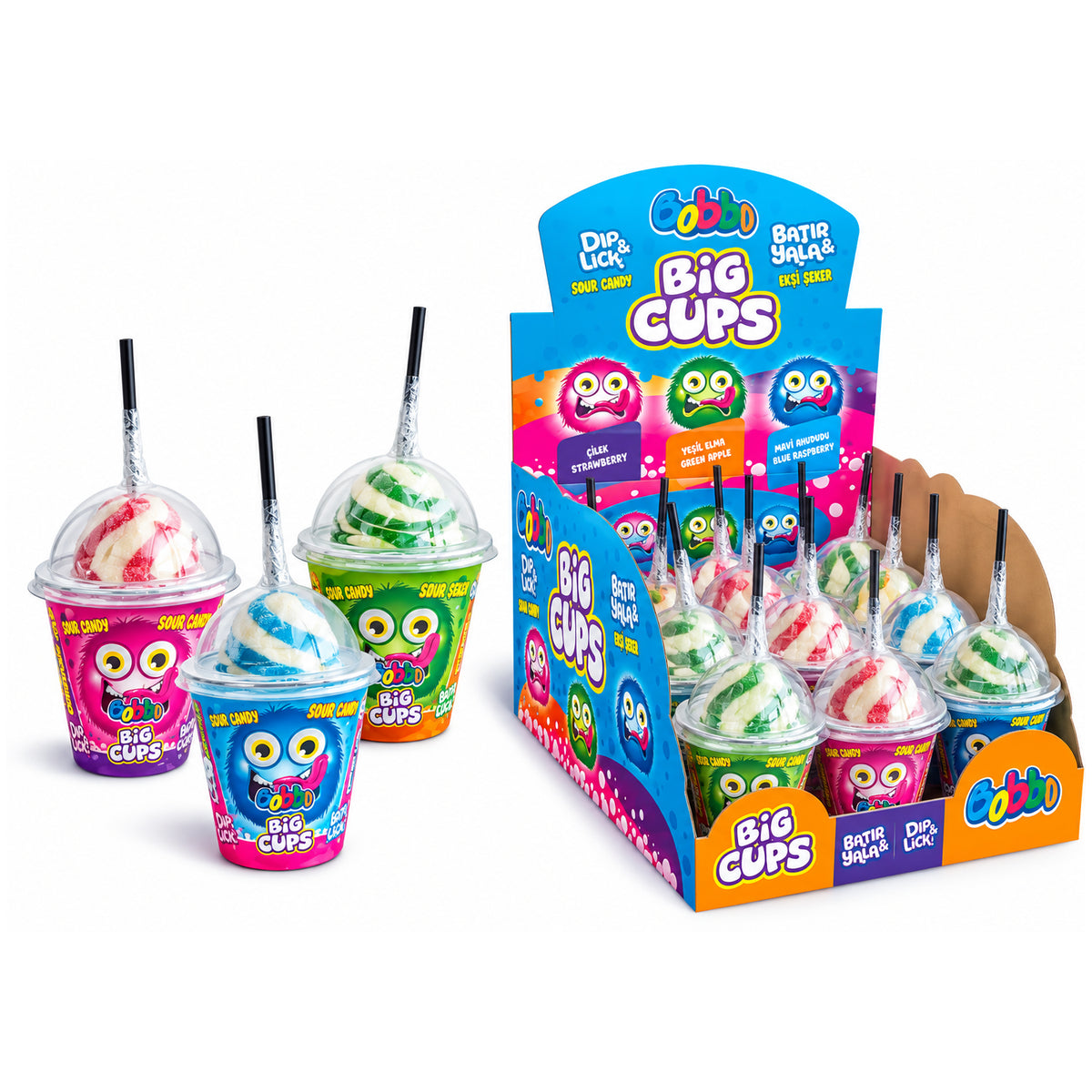 Bobbo Big Cups Dip & Lick 39g - 12ct