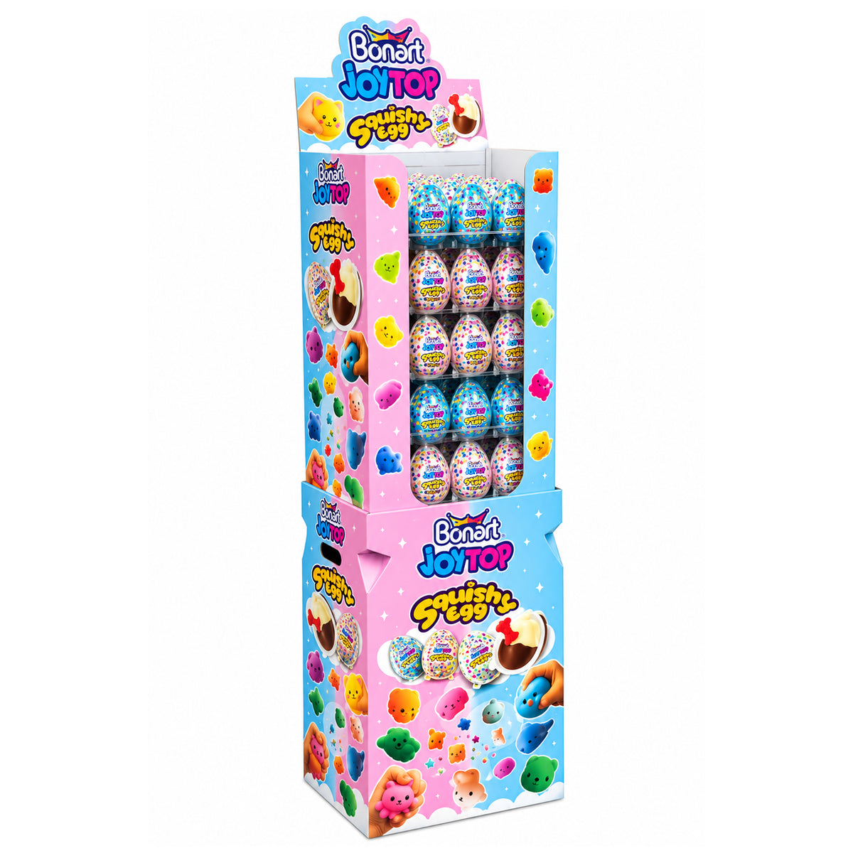 Bonart Joytop Squishy Egg with Surprise Toy 20g - 72ct Stand