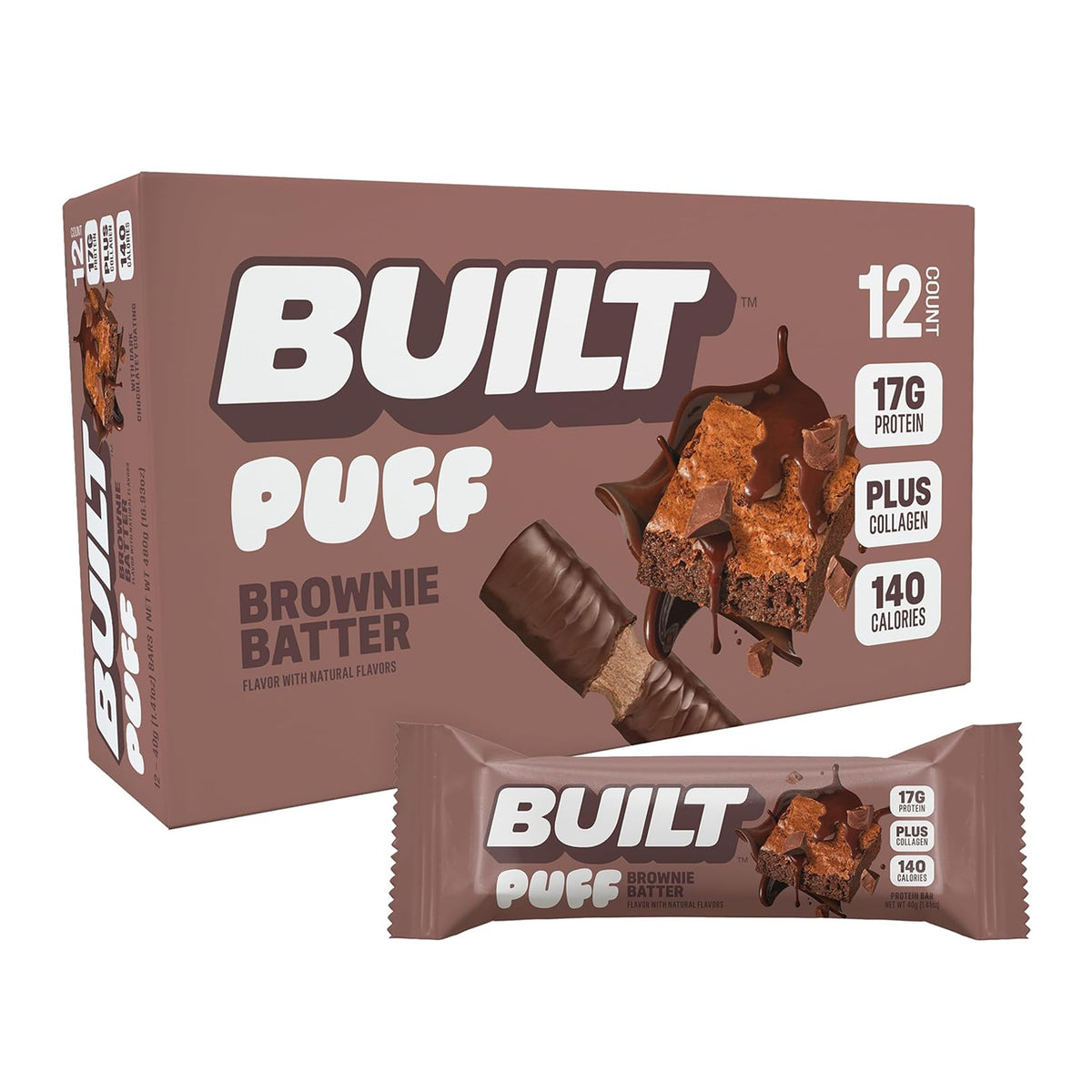 Built Puff Brownie Batter Protein Bar 1.41oz - 12ct