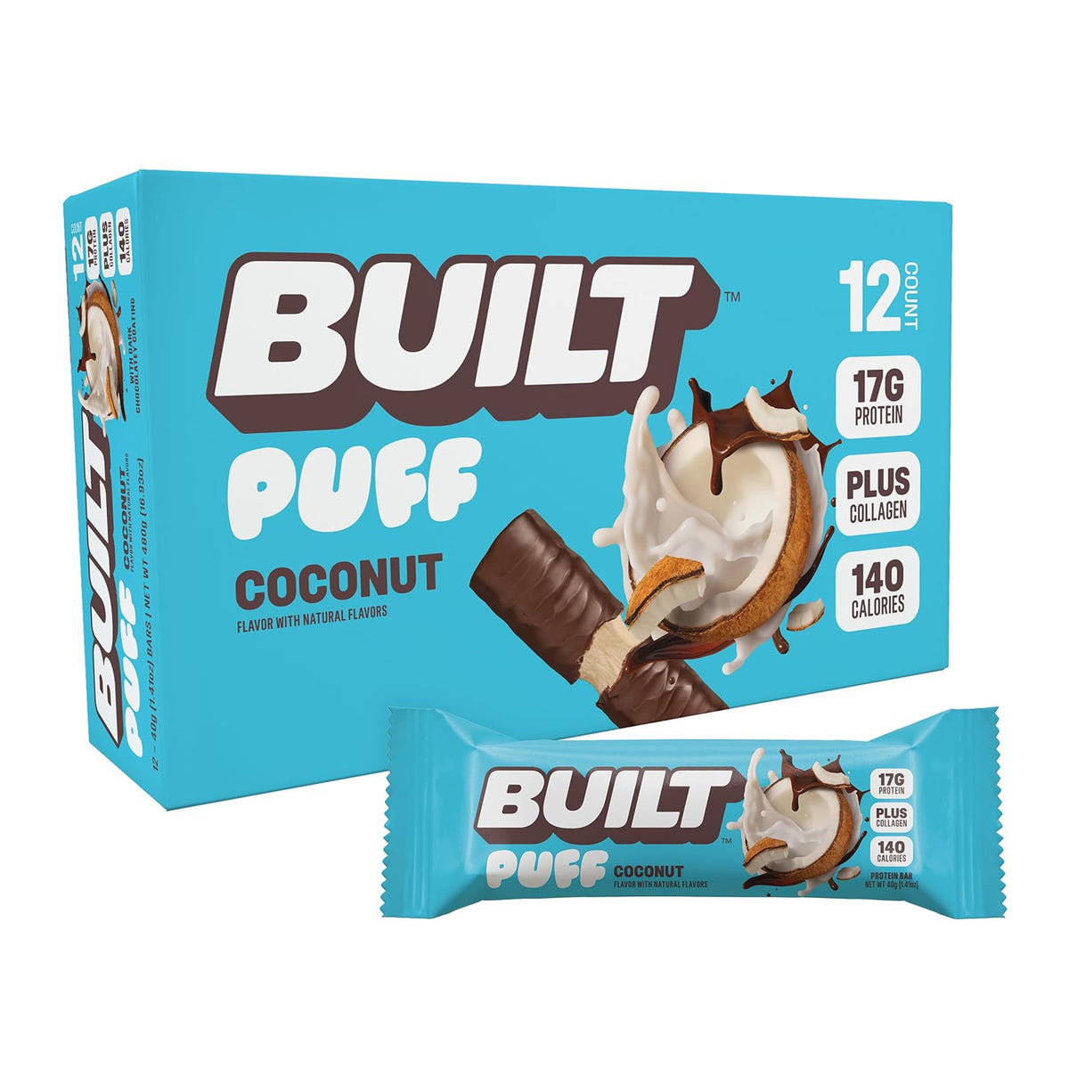 Built Puff Coconut Protein Bar 1.41oz - 12ct