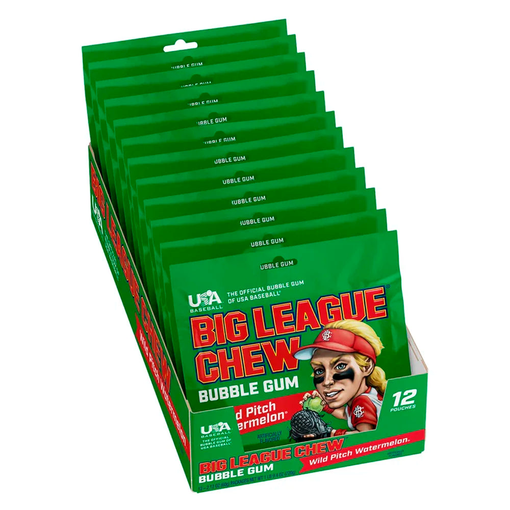 Big League Chew Watermelon 2.12oz - 12ct