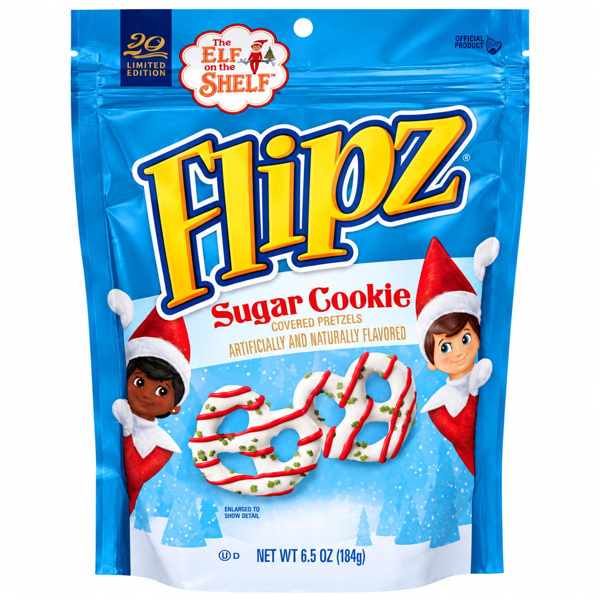Flipz Elf On the Shelf Sugar Cookie Covered Pretzels 6.5oz