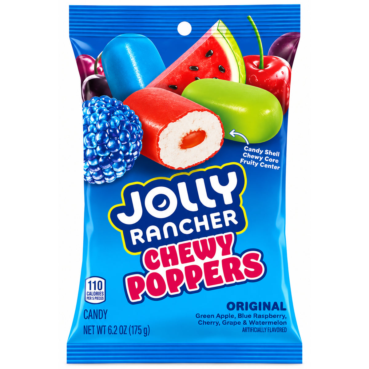 Jolly Rancher Original Chew Poppers 6.2oz Peg Single