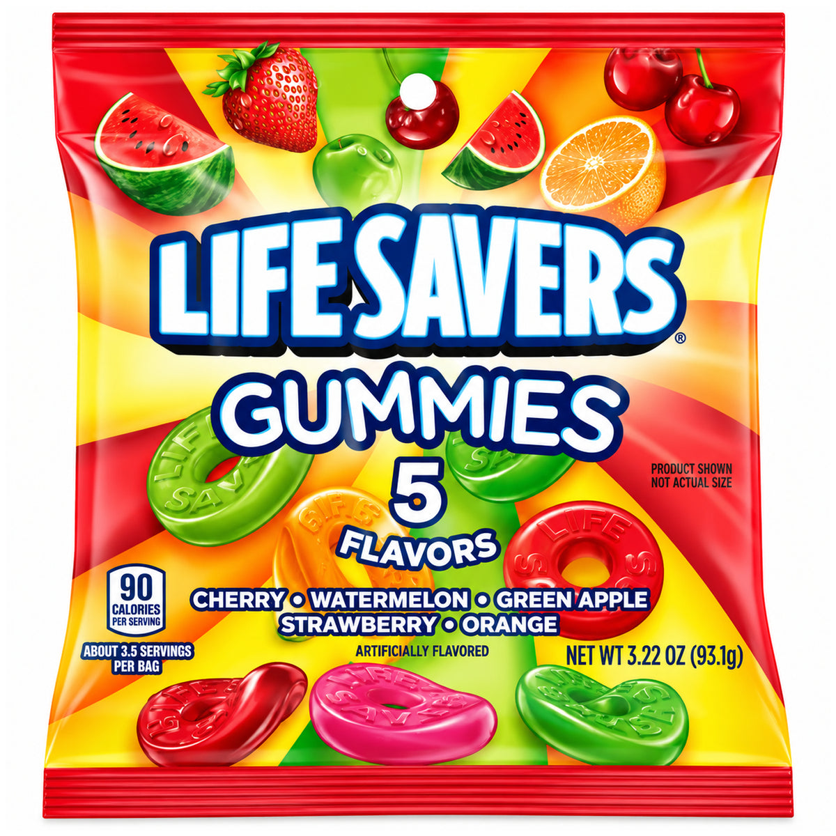 Life Savers 5 Flavors Gummies 3.22oz Single