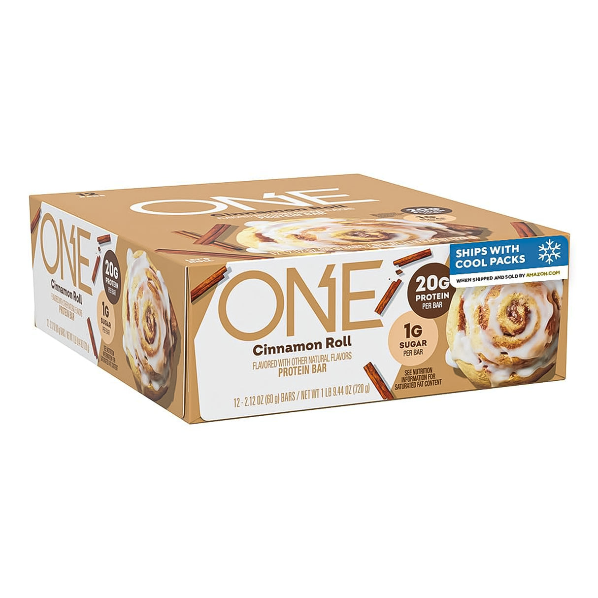 ONE Cinnamon Roll Flavored Protein Bar 2.12oz - 12ct