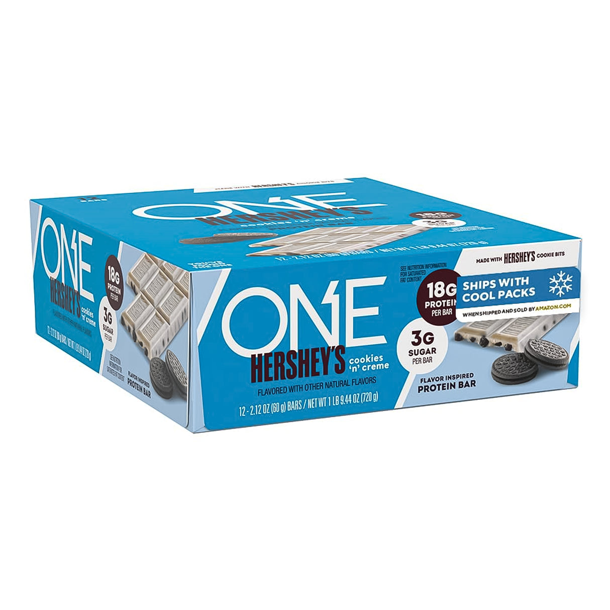 ONE Hershey's Cookie N Creme Flavored Protein Bar 2.12oz - 12ct
