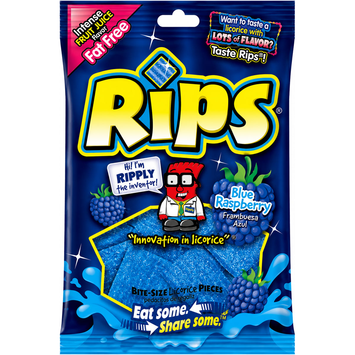 Rips Bites Blue Raspberry 4oz - Single
