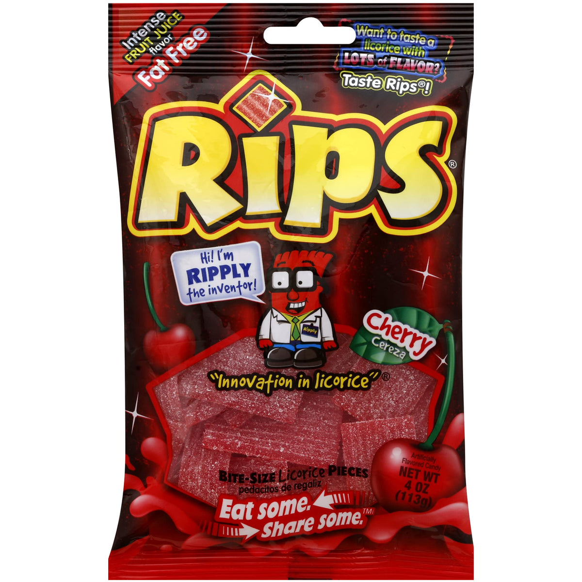 Rips Bites Cherry 4oz - Single