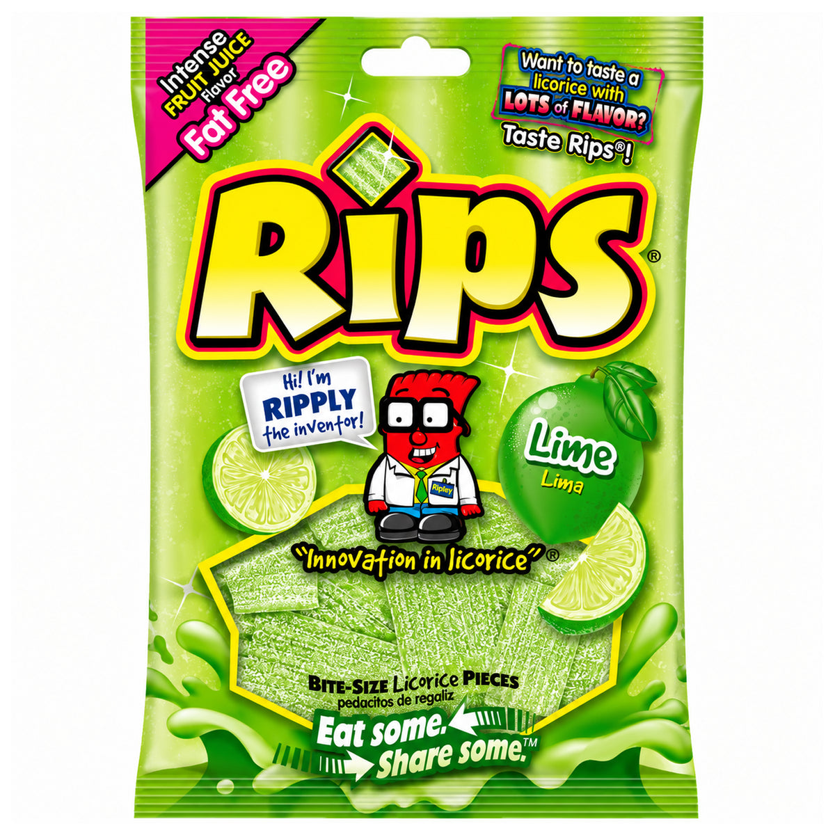 Rips Bites Lime 4oz - Single