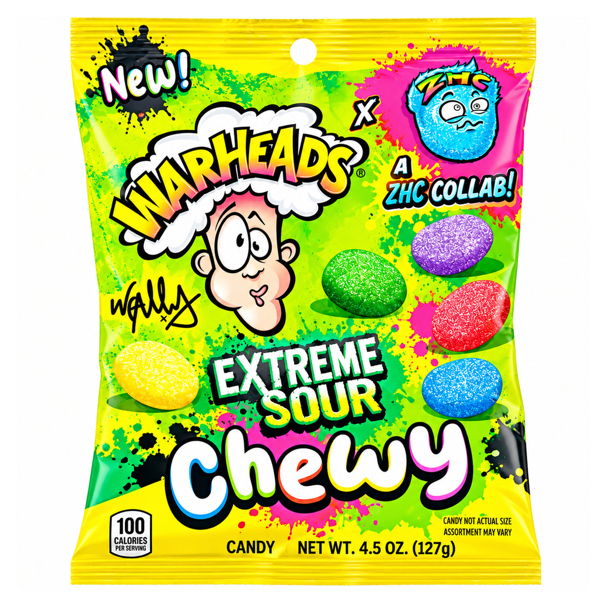 Warheads Extreme Sour Chewy 4.5oz Peg