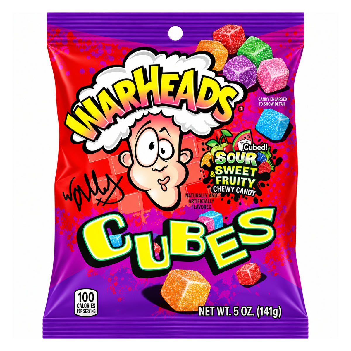 Warheads Sour Chewy Cubes 5oz Peg