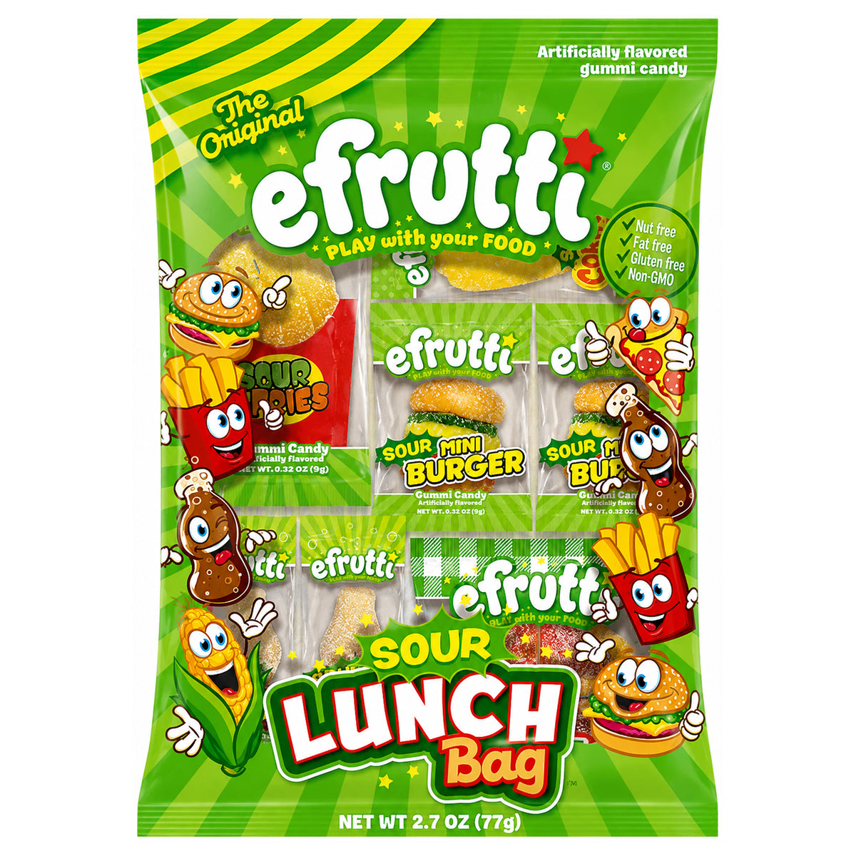 Efrutti Sour Lunch Bag Gummy 2.7oz - Peg