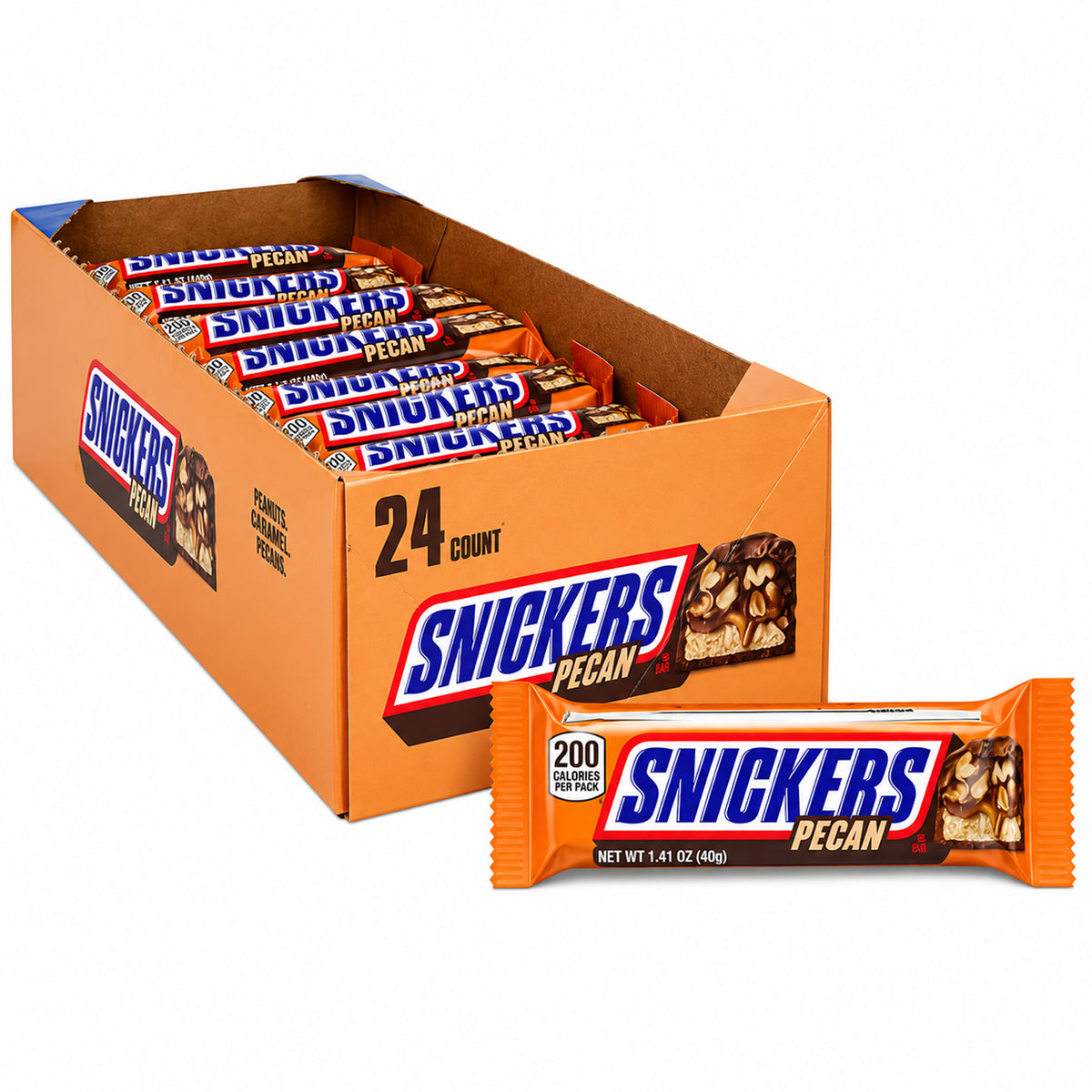 Snickers Pecan Regular 1.41oz - 24ct