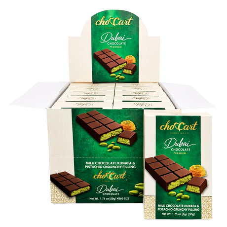 Choccart-Dubai-Chocolate-Bar-Kunafa-Pistachio-1.76oz-12ct