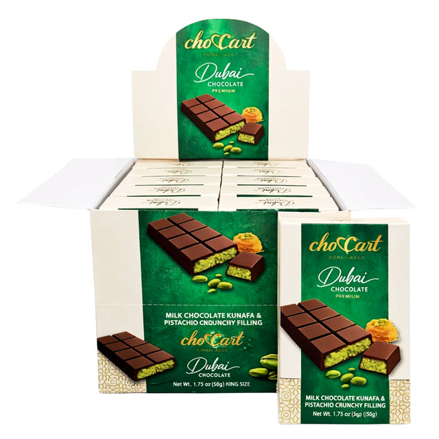 Choccart-Dubai-Chocolate-Bar-Kunafa-Pistachio-1.76oz-12ct
