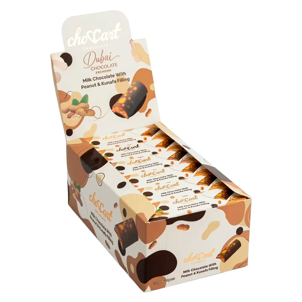 Choccart-Dubai-Milk-Chocolate-Bar-Peanut-&-Kunafa-1.3oz-24ct