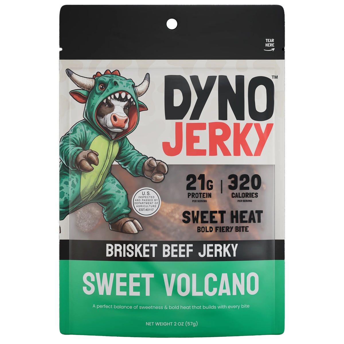 Dyno Jerky Sweet Volcano Brisket Beef Jerky 2oz