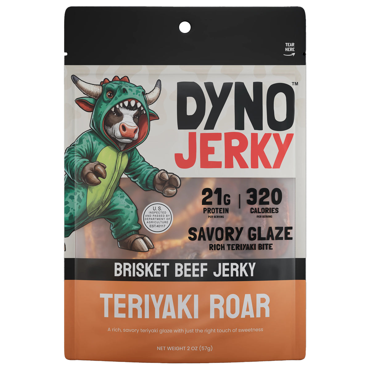 Dyno Jerky Teriyaki Roar Brisket Beef Jerky 2oz