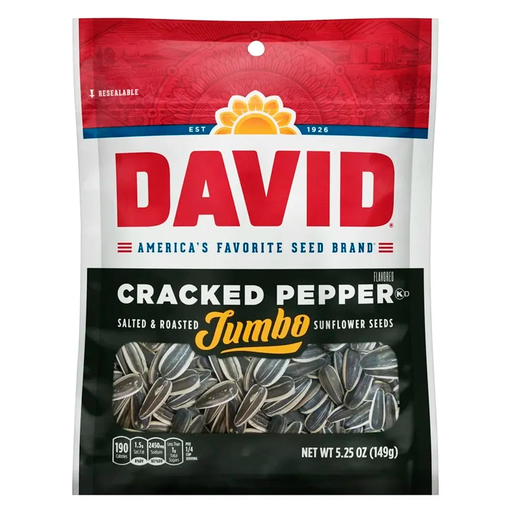 David Black Cracked Pepper Jumbo Seeds 5.25oz - Single