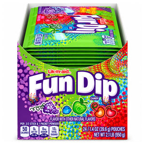 Fun Dip Fruit Candy 3 Flavors 1.4oz - 24ct