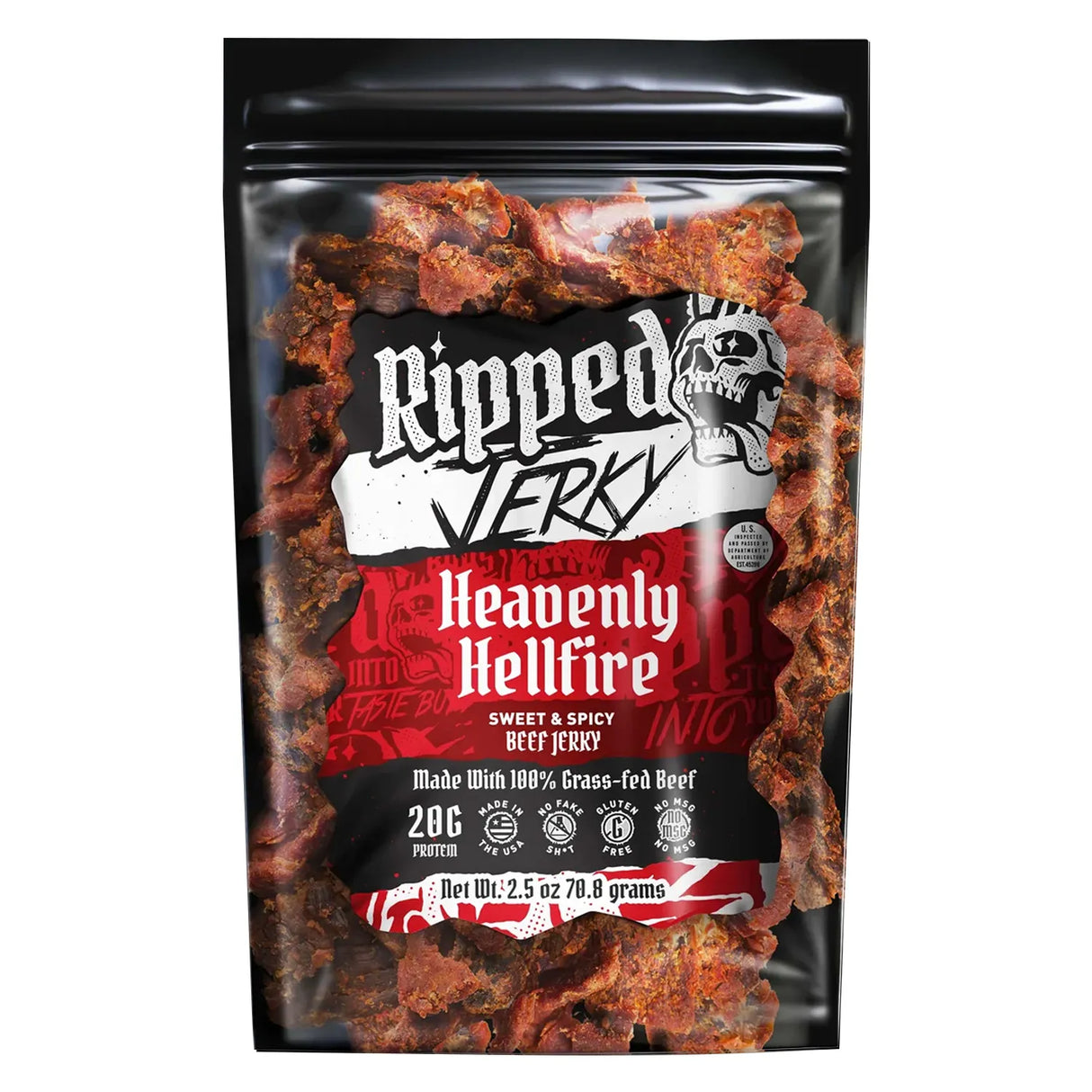 Ripped Jerky Heavenly Hellfire Sweet & Spicy Beef Jerky