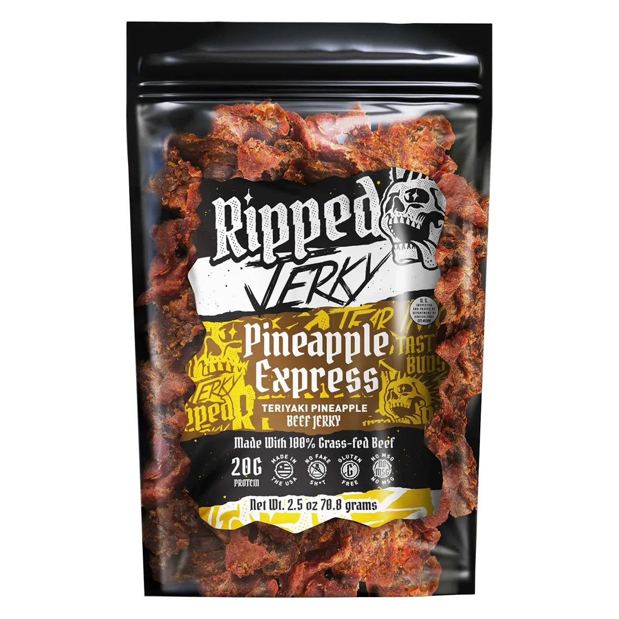 Ripped Jerky Pineapple Express Teriyaki Pineapple Beef Jerky