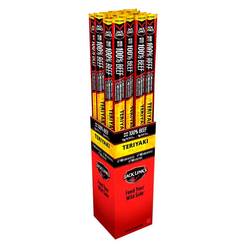 Jack Link's 100% Beef Stick Teriyaki 1.84oz - 24ct